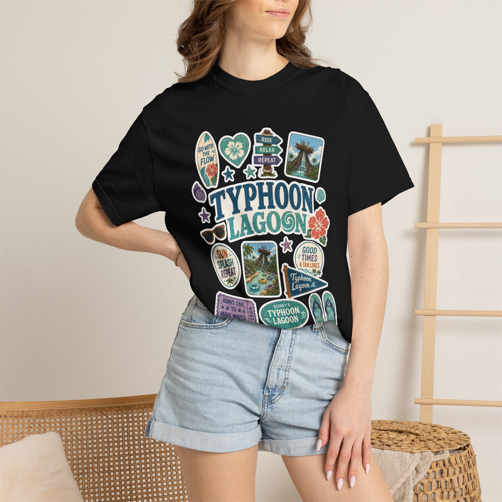 Typhoon Sticker Patch T-Shirt