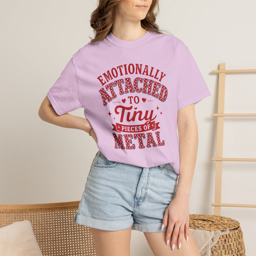 Red Polka Dot Emotionally Attached to Tiny Pieces of Metal T-Shirt