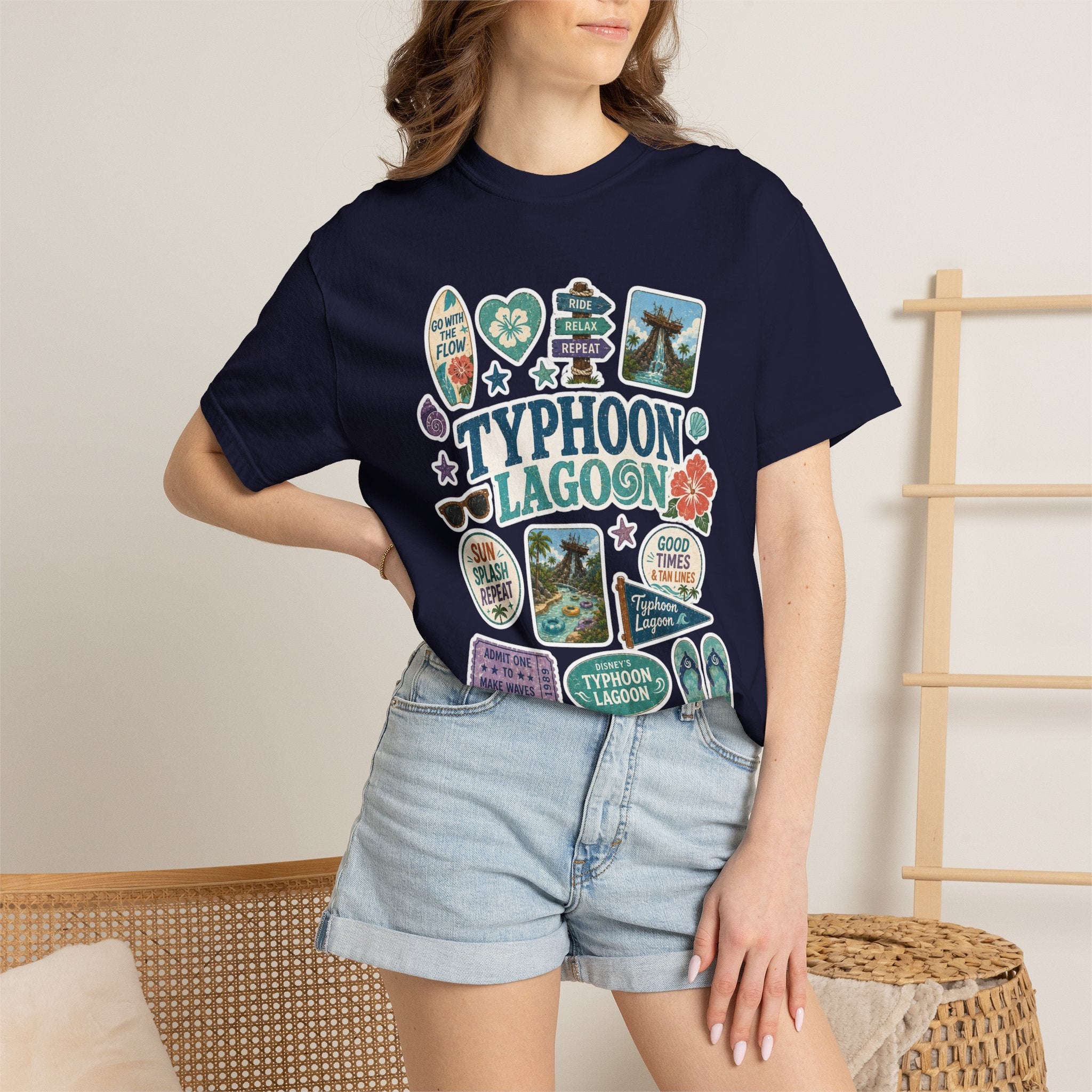Typhoon Sticker Patch T-Shirt