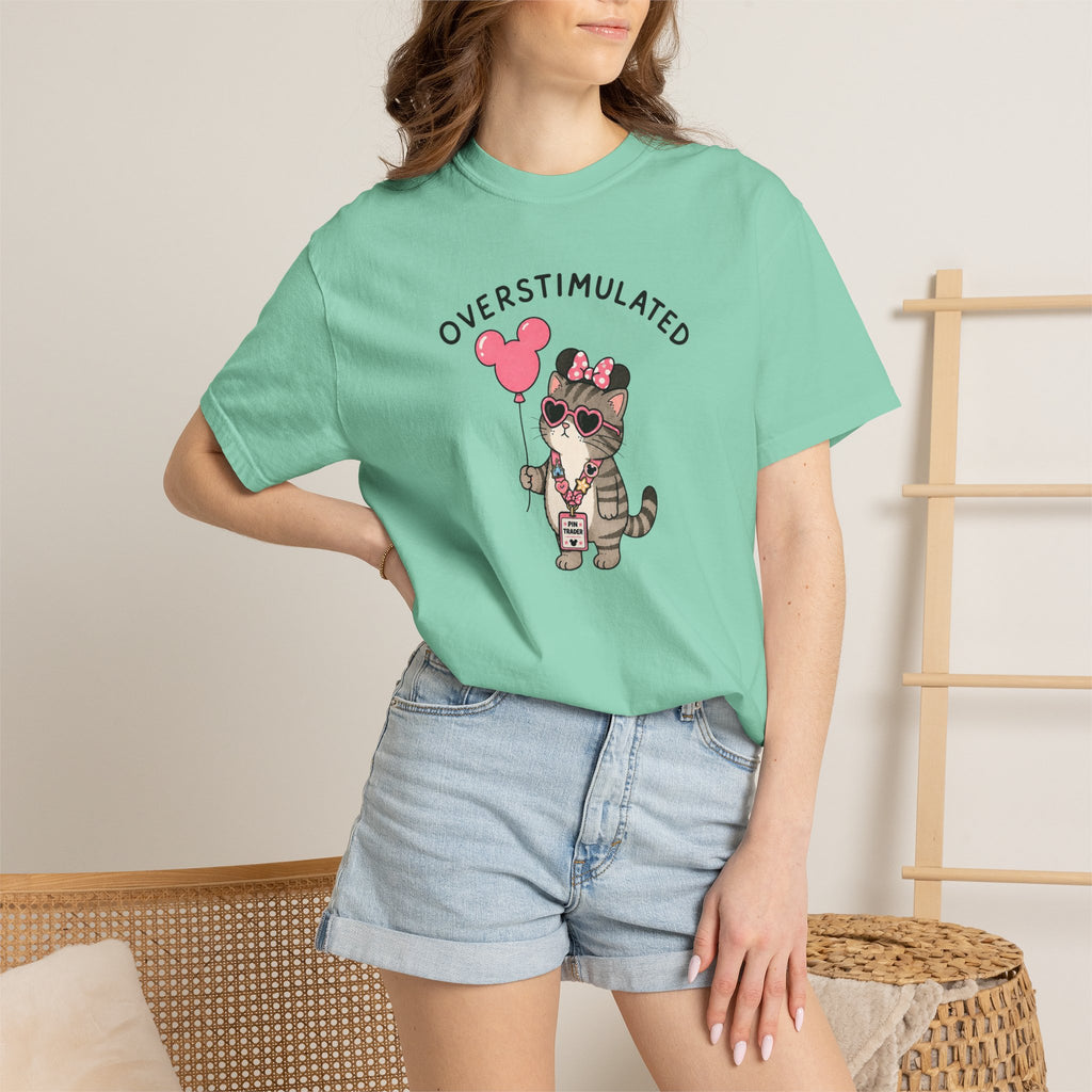Overstimulated Pin Trading Cat T-Shirt