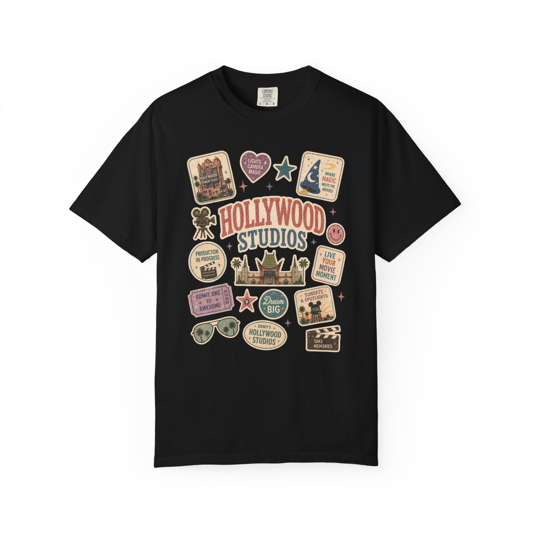 Hollywood Sticker Patch T-Shirt