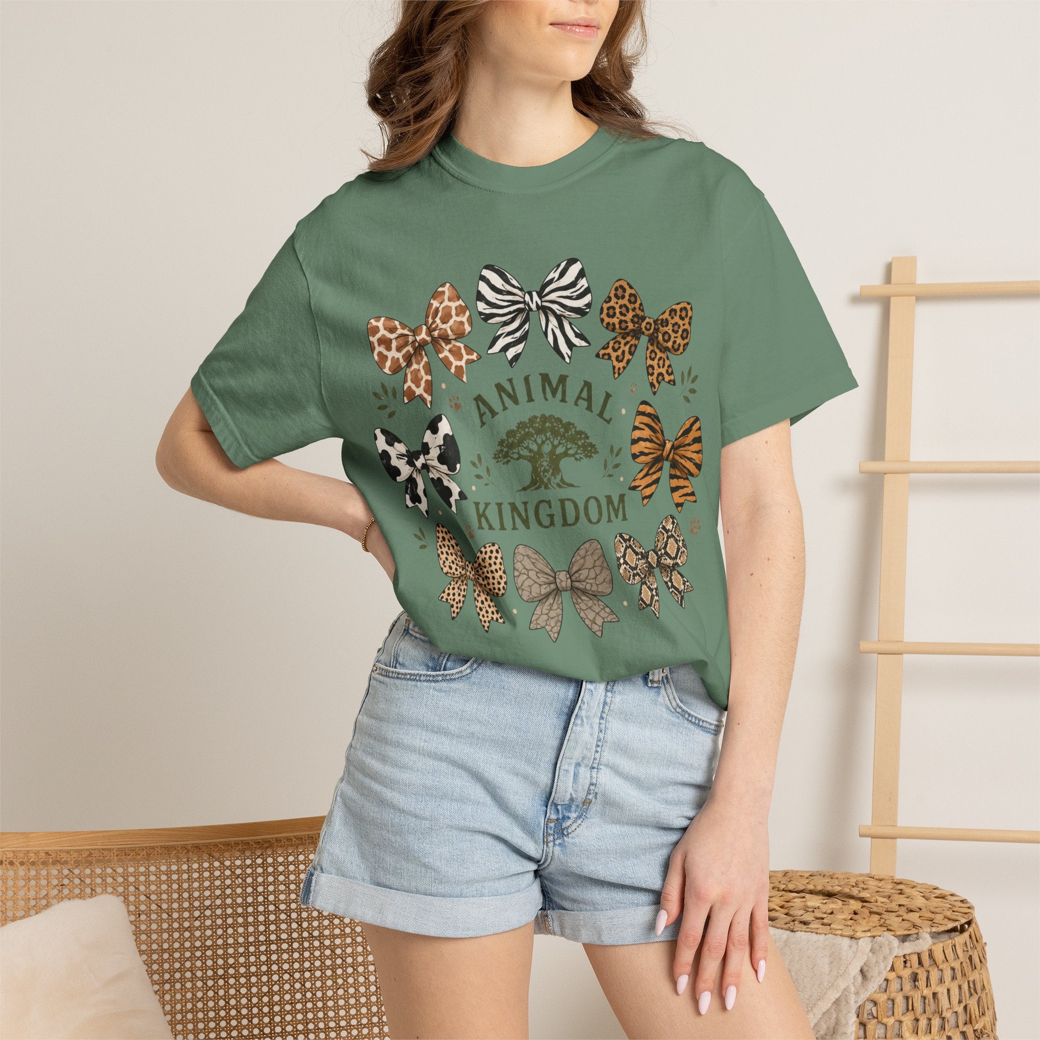 Animal Print Bow T-Shirt