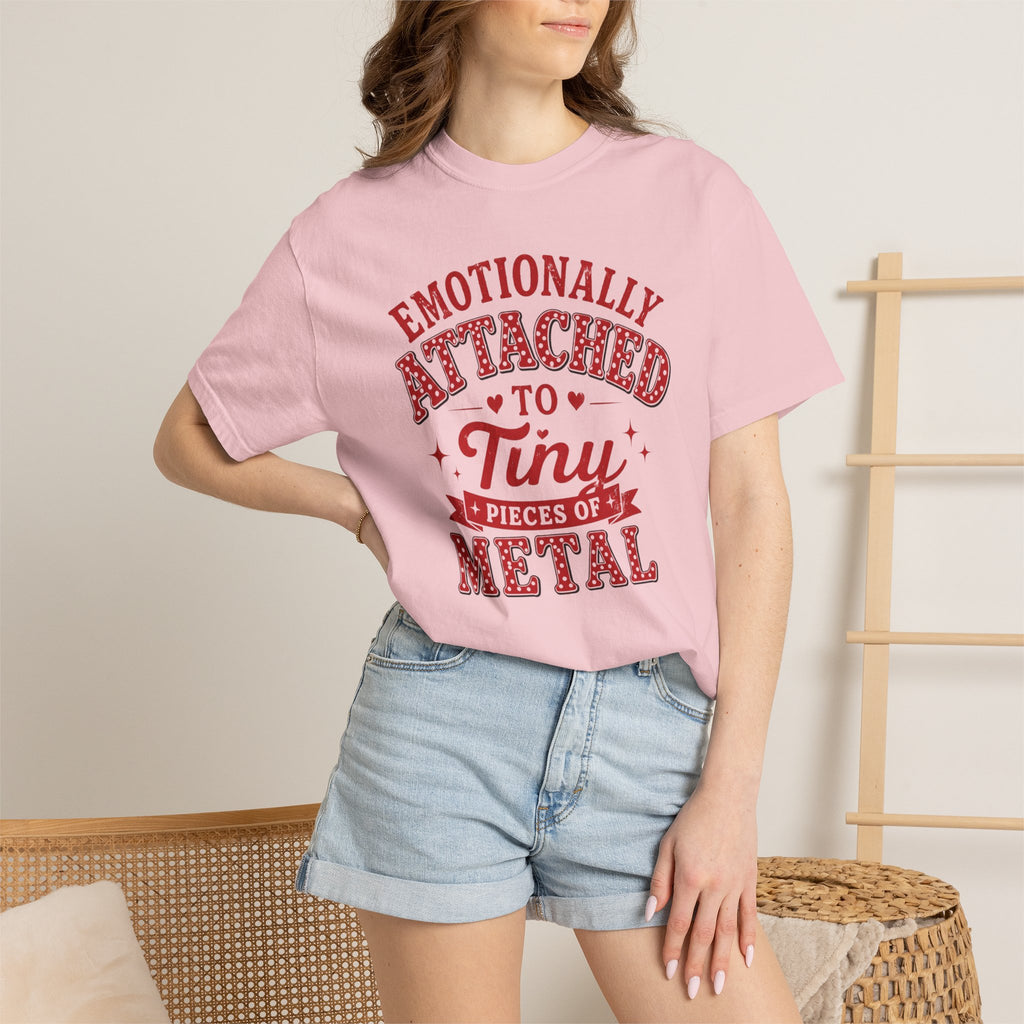 Red Polka Dot Emotionally Attached to Tiny Pieces of Metal T-Shirt