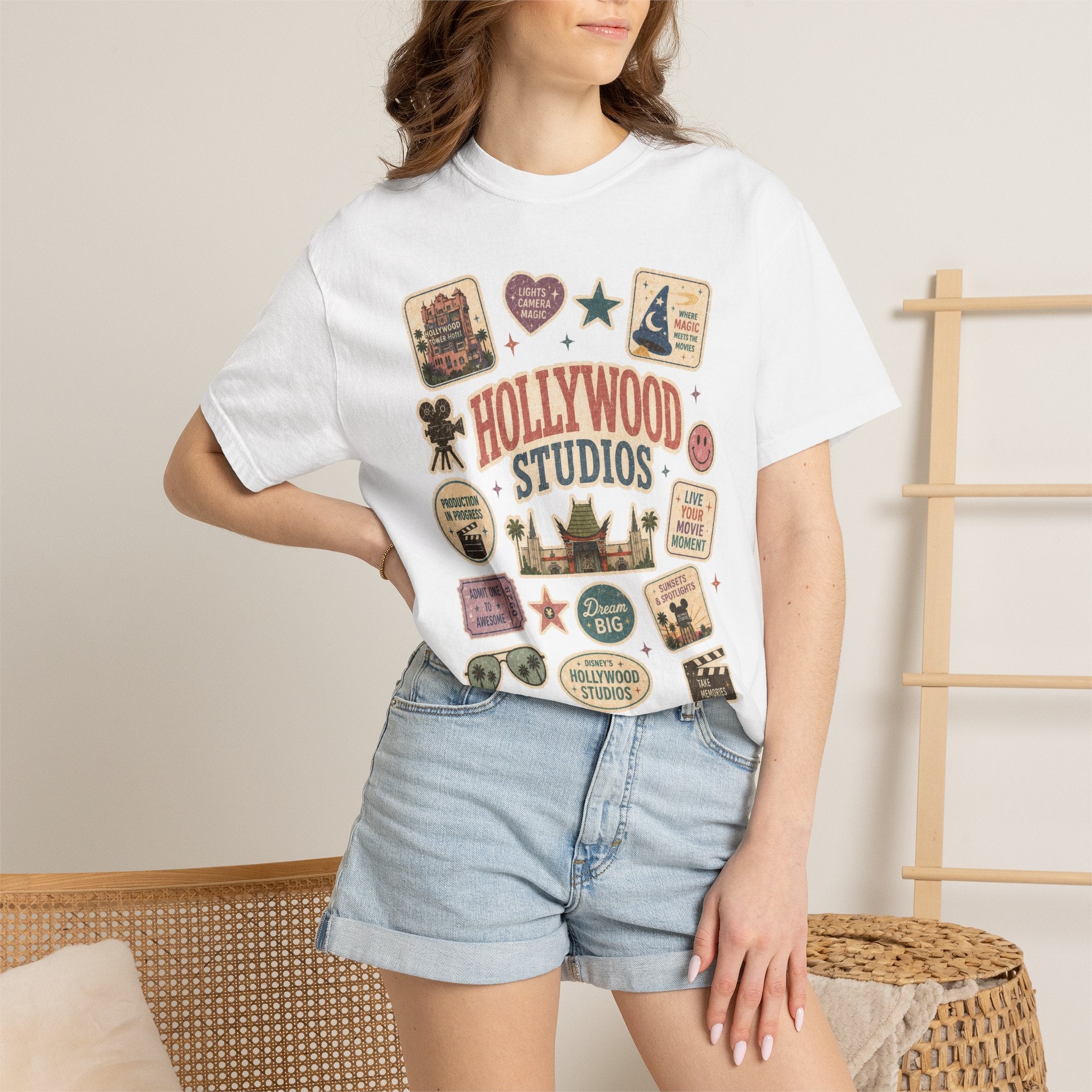 Hollywood Sticker Patch T-Shirt