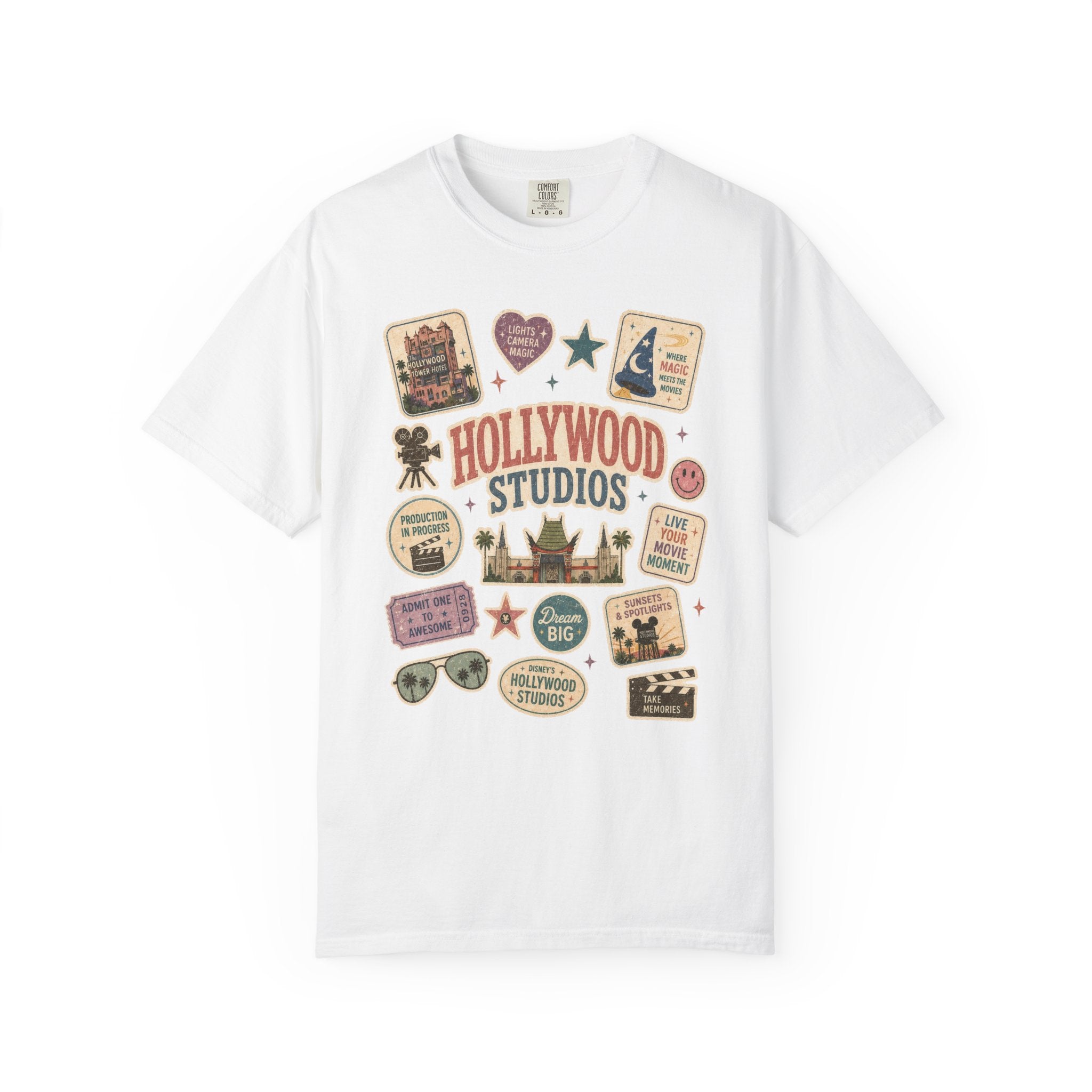 Hollywood Sticker Patch T-Shirt