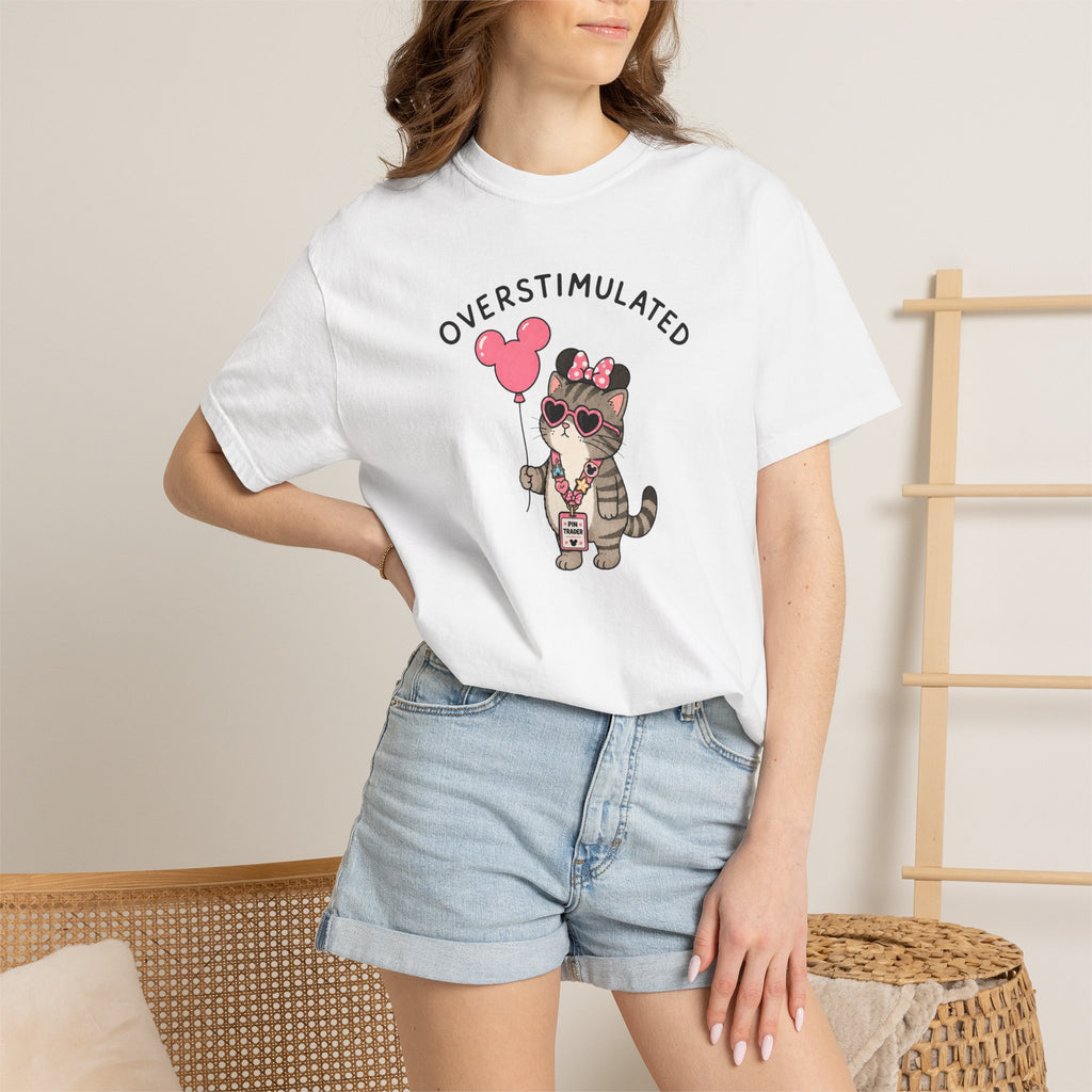 Overstimulated Pin Trading Cat T-Shirt