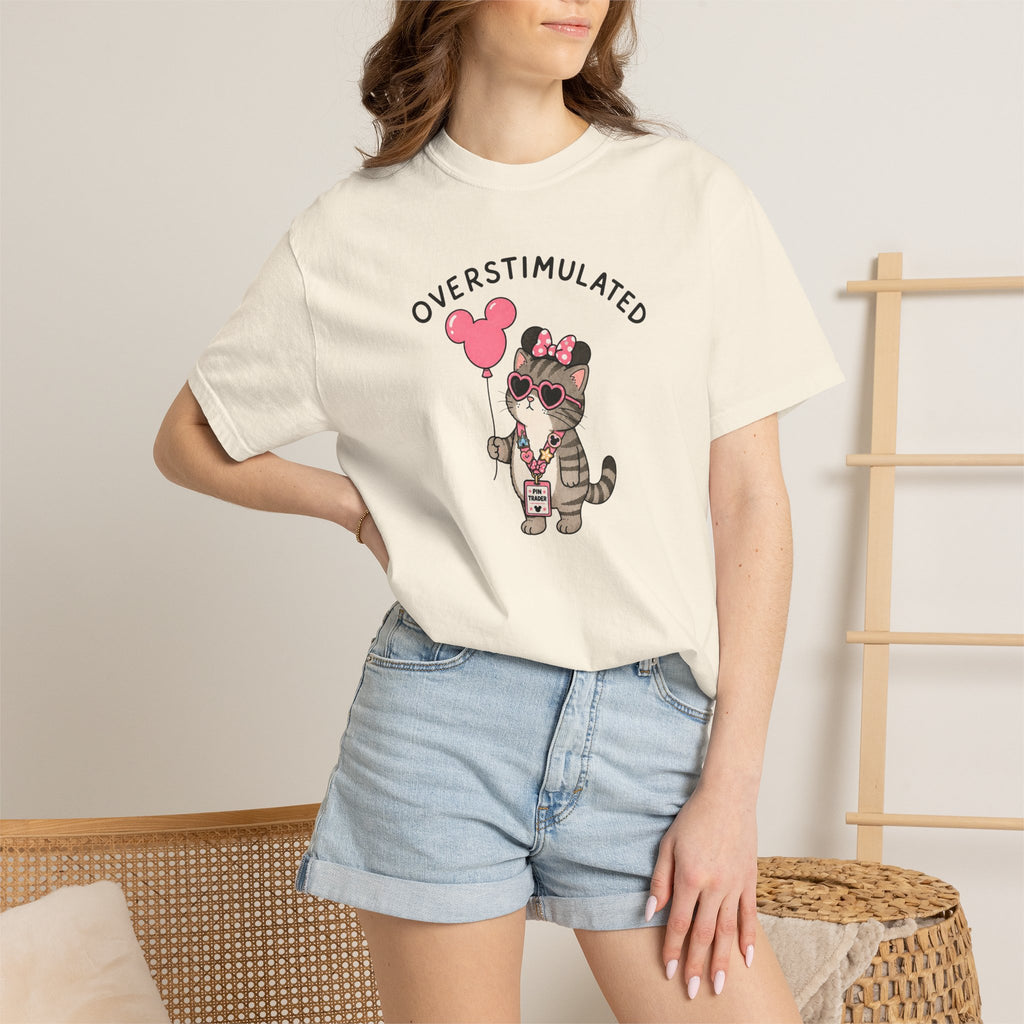 Overstimulated Pin Trading Cat T-Shirt