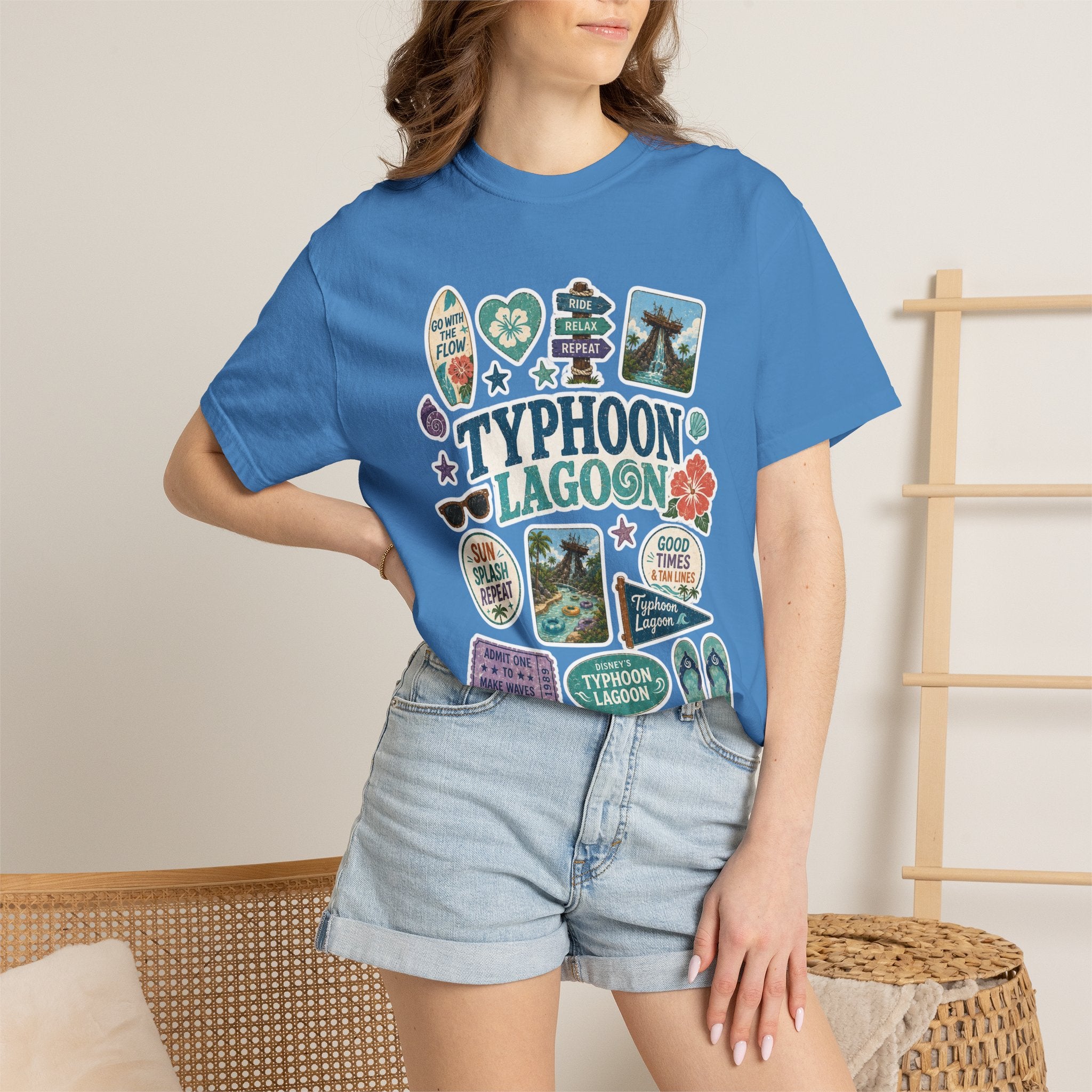 Typhoon Sticker Patch T-Shirt