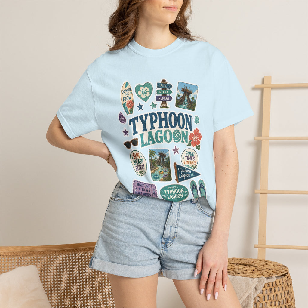 Typhoon Sticker Patch T-Shirt