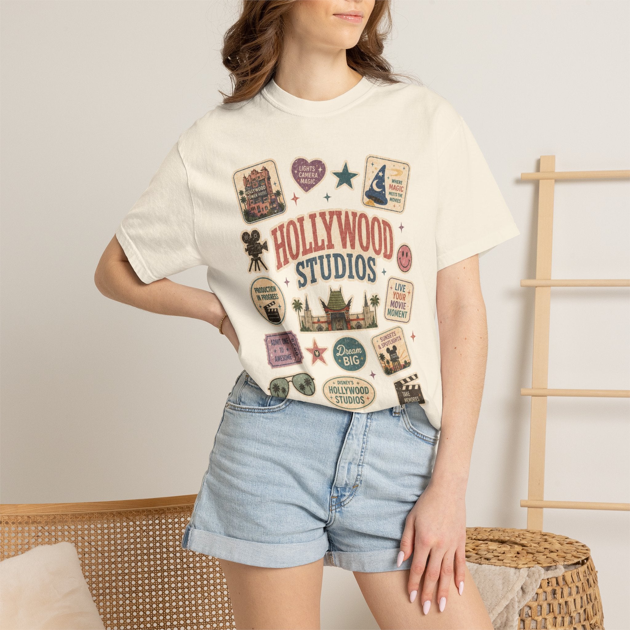 Hollywood Sticker Patch T-Shirt