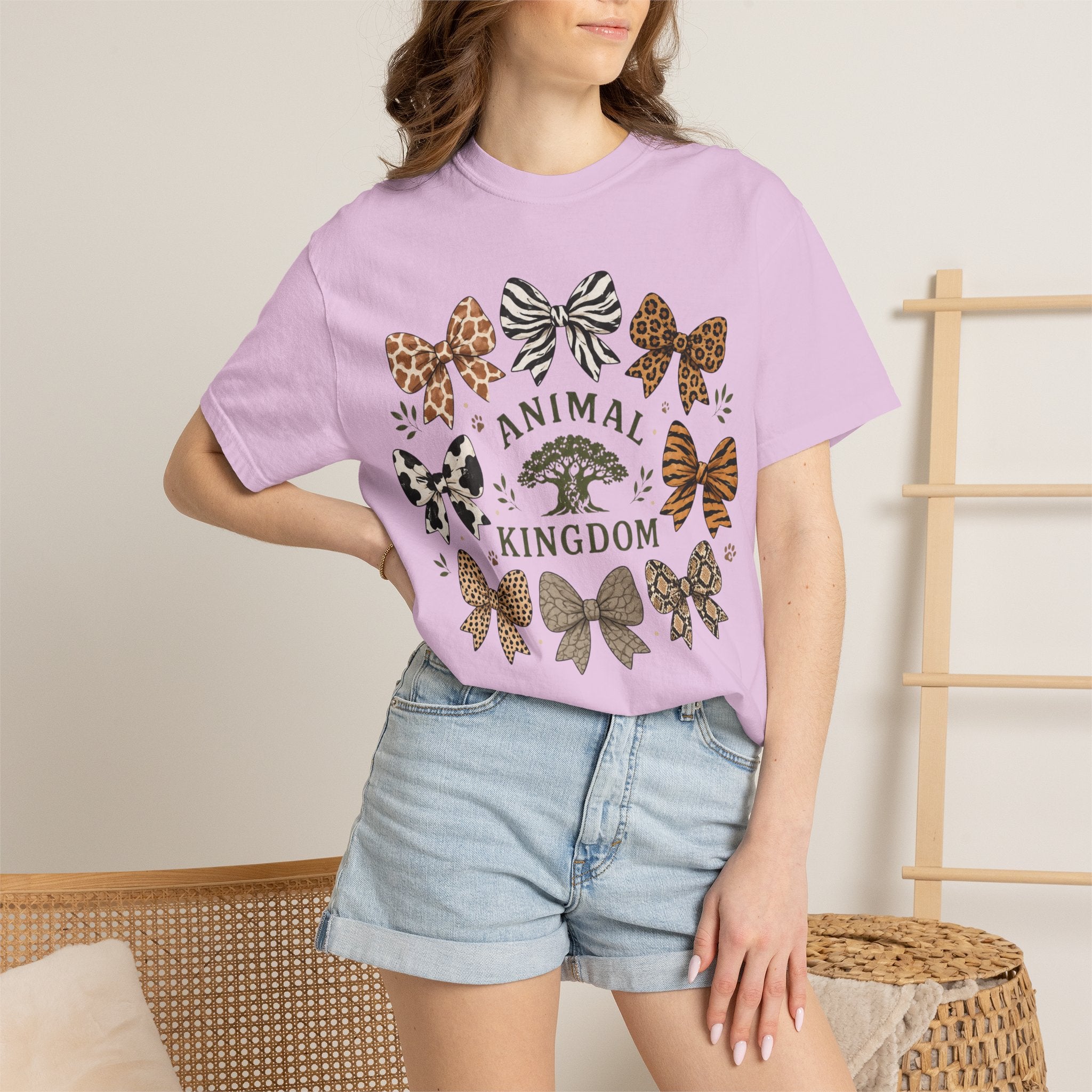 Animal Print Bow T-Shirt