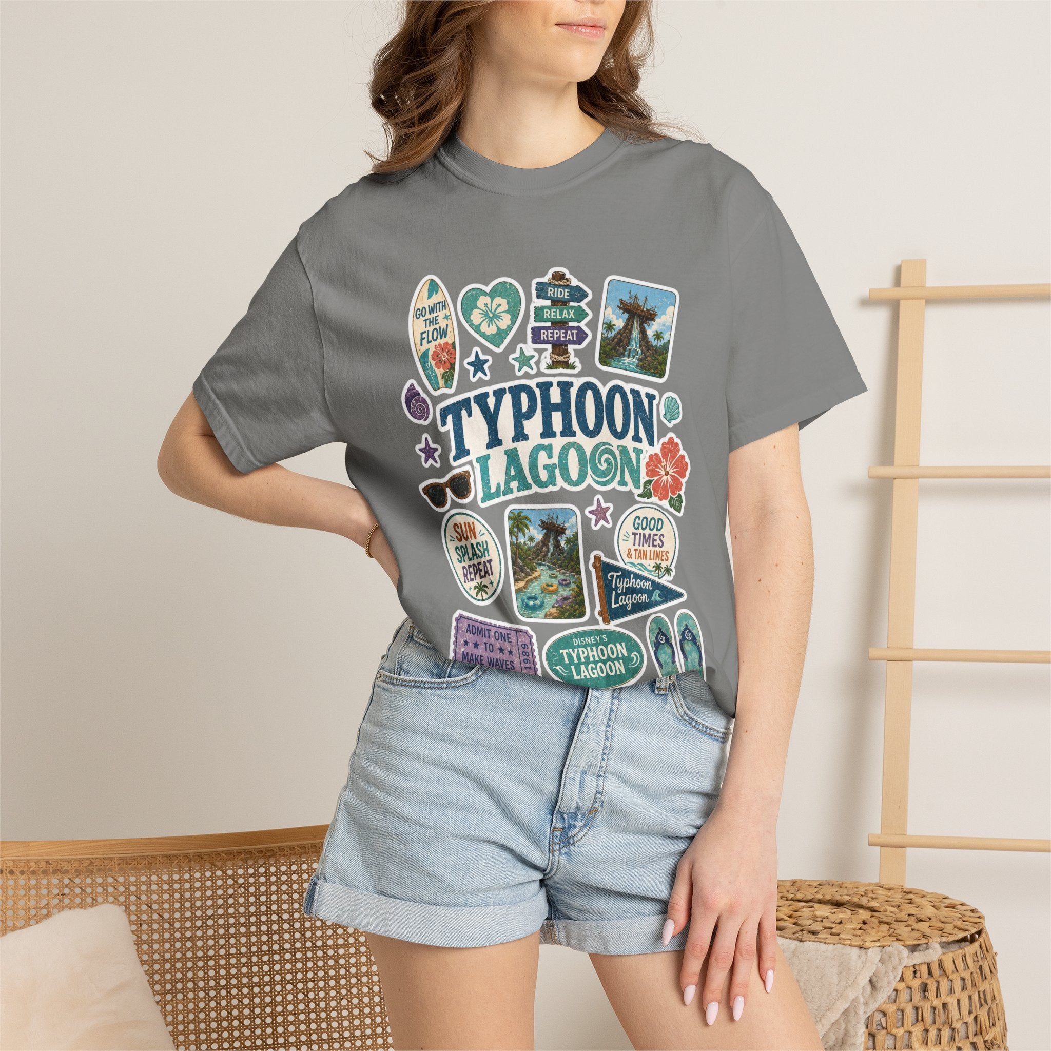 Typhoon Sticker Patch T-Shirt