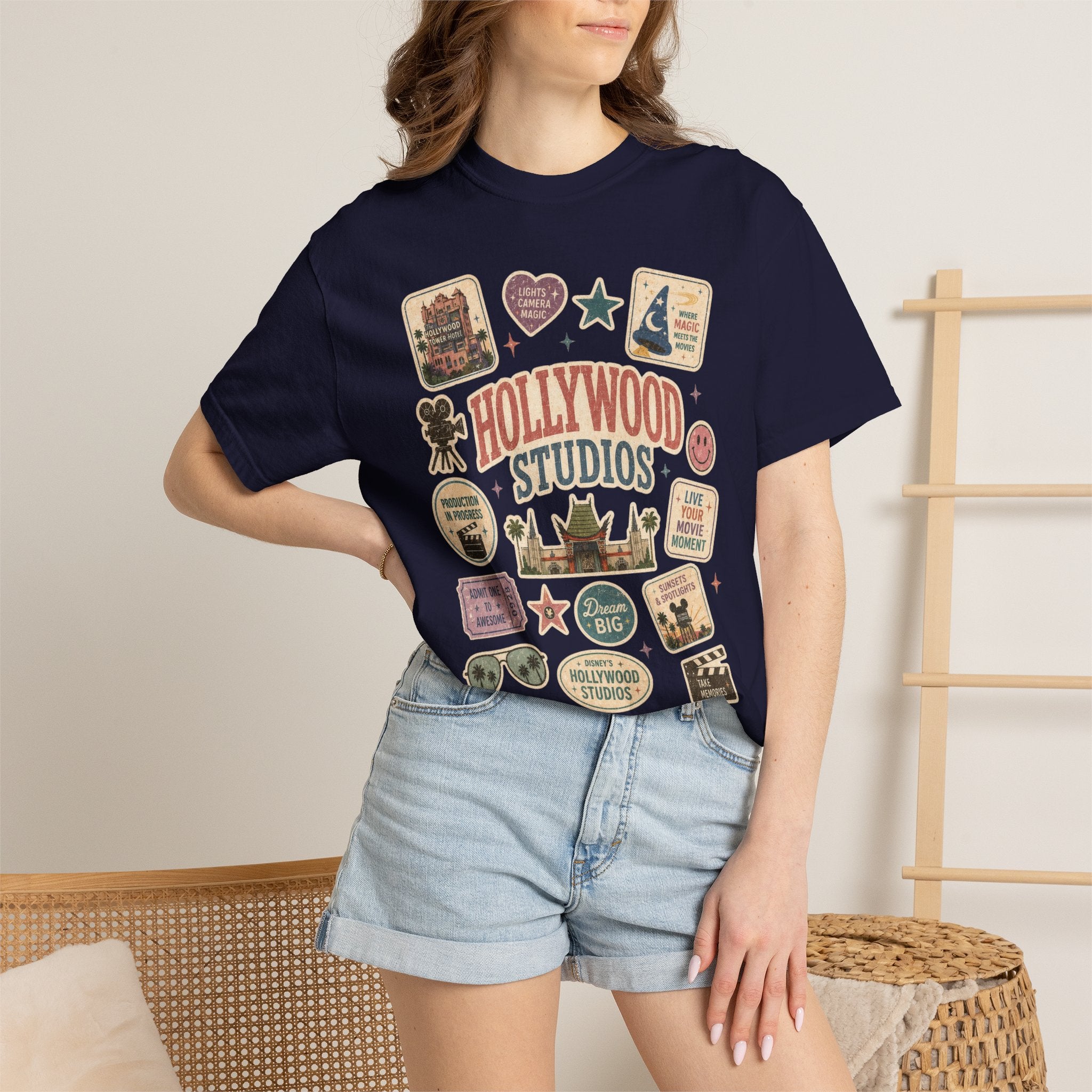 Hollywood Sticker Patch T-Shirt