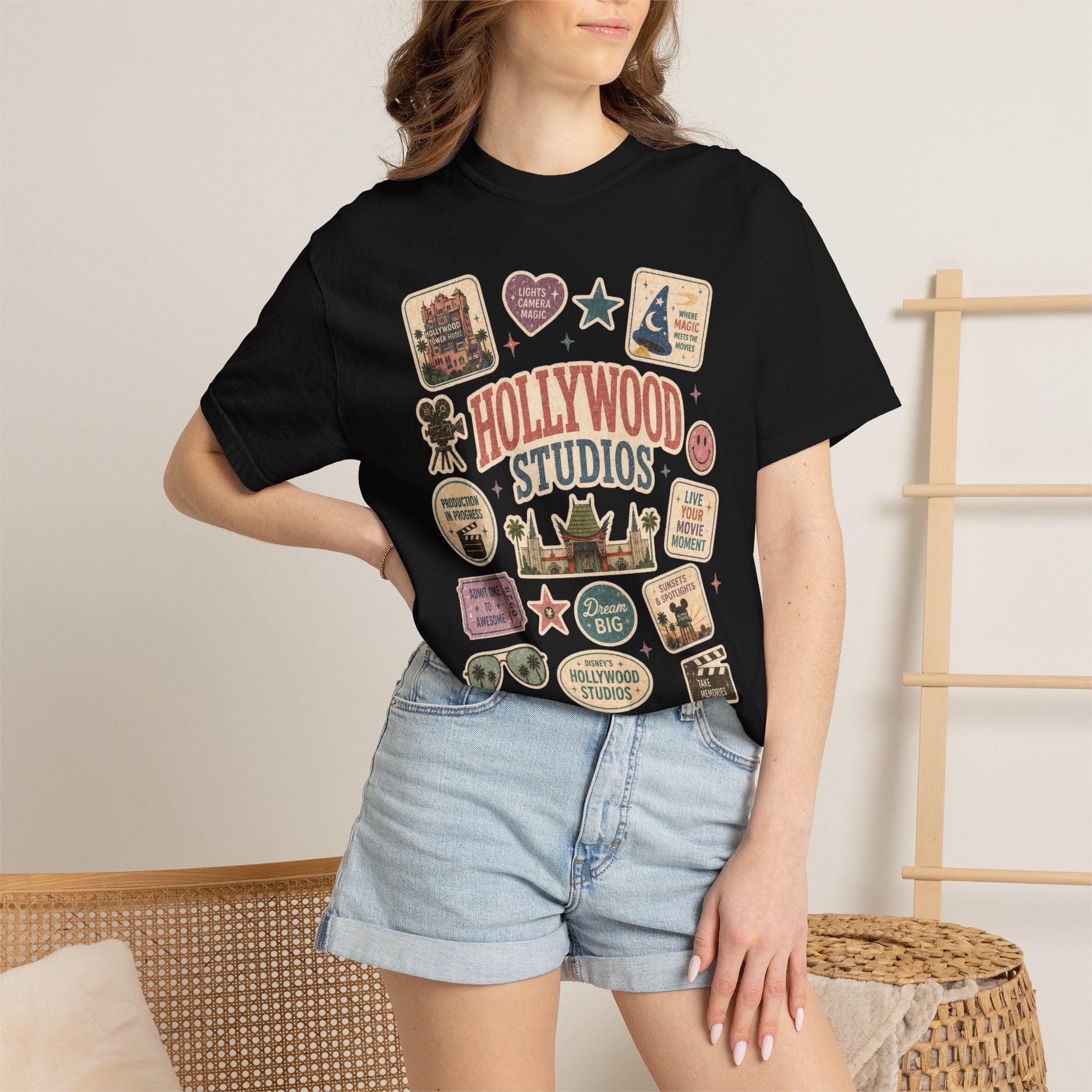 Hollywood Sticker Patch T-Shirt