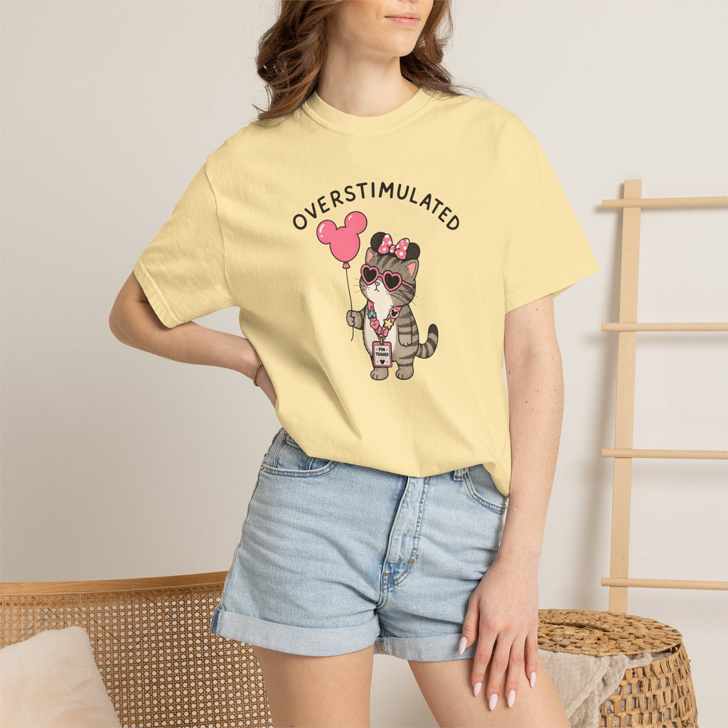 Overstimulated Pin Trading Cat T-Shirt