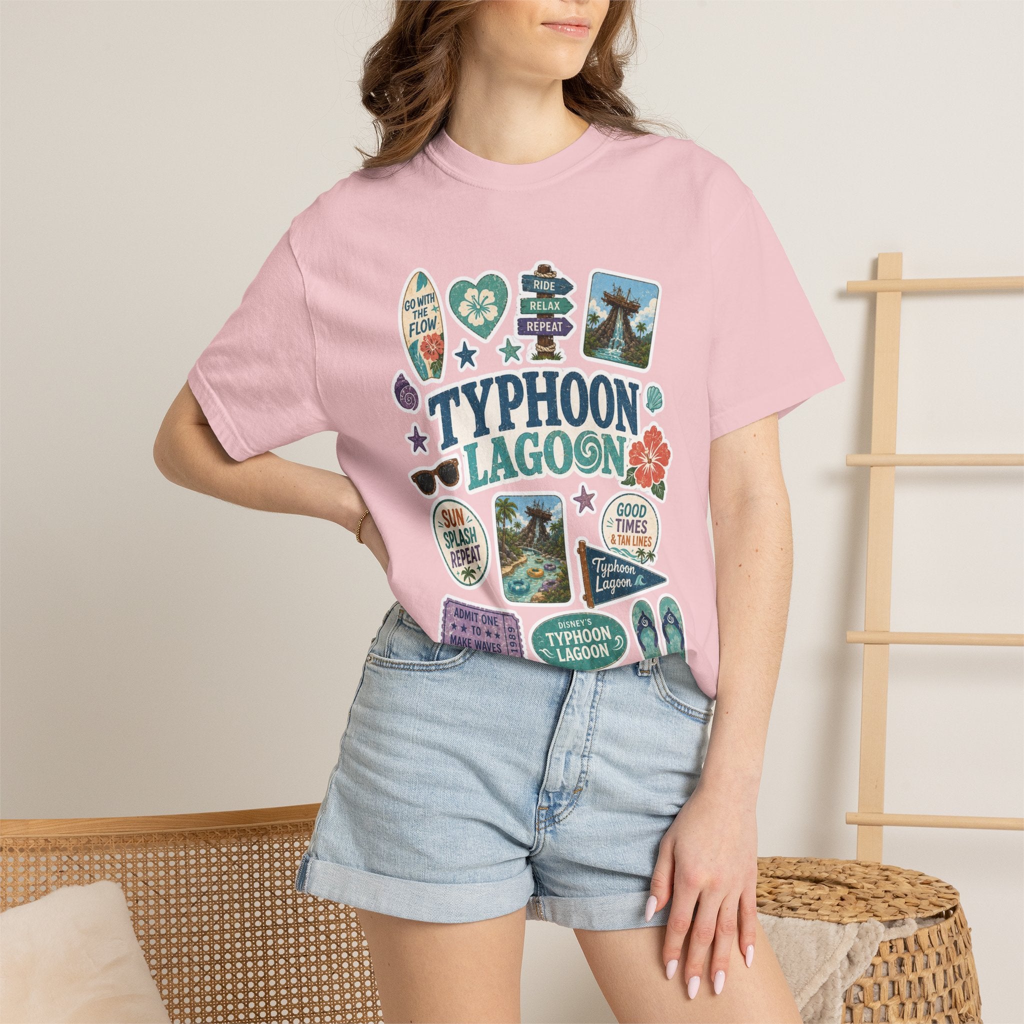 Typhoon Sticker Patch T-Shirt