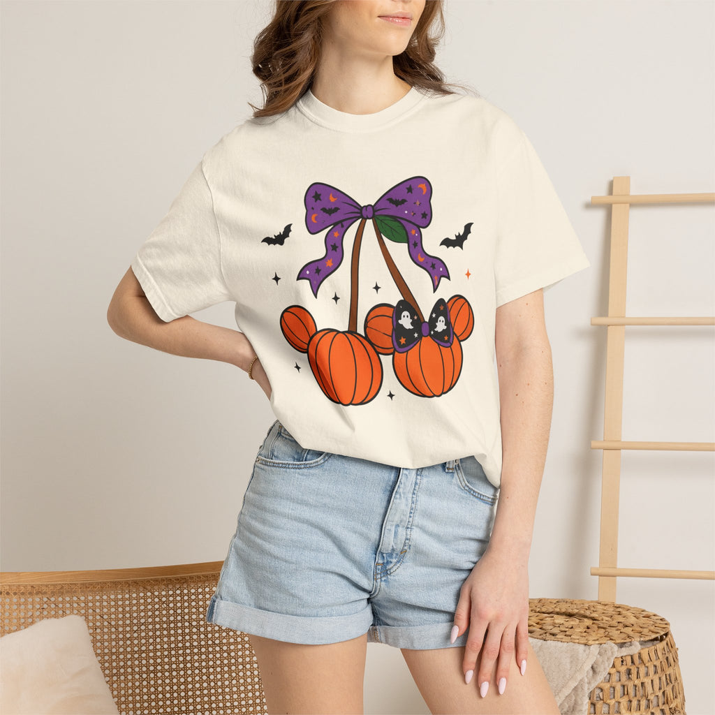 Halloween Pumpkin Bow T‑Shirt