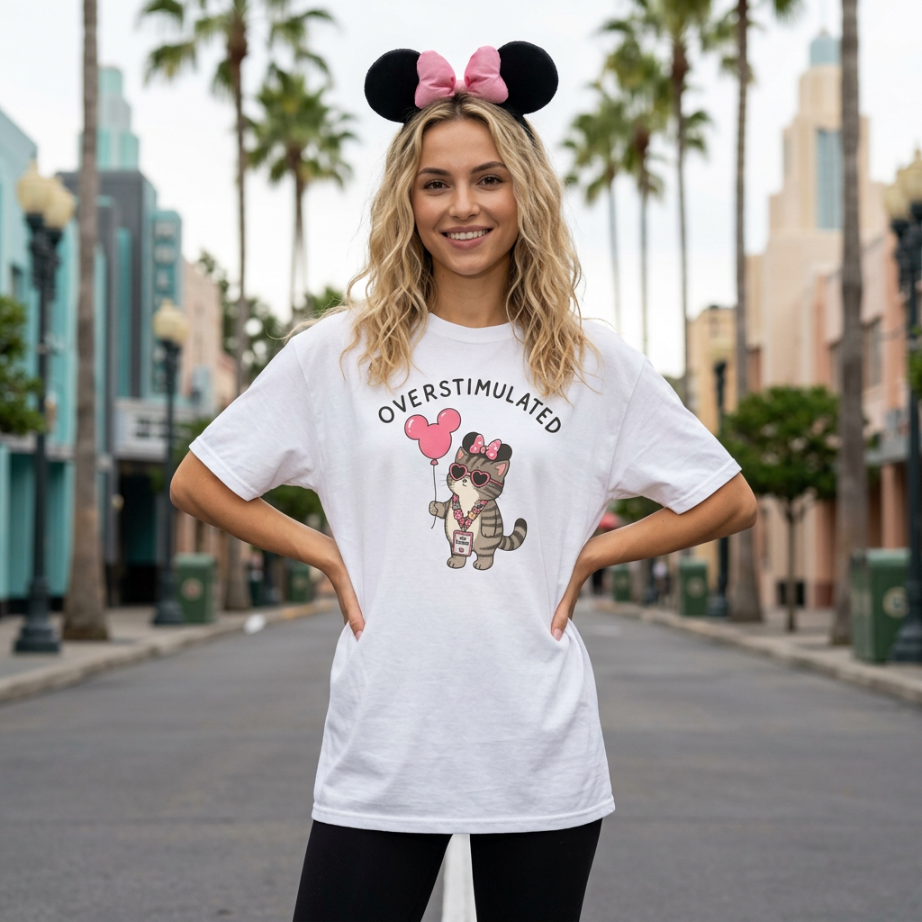 Overstimulated Pin Trading Cat T-Shirt