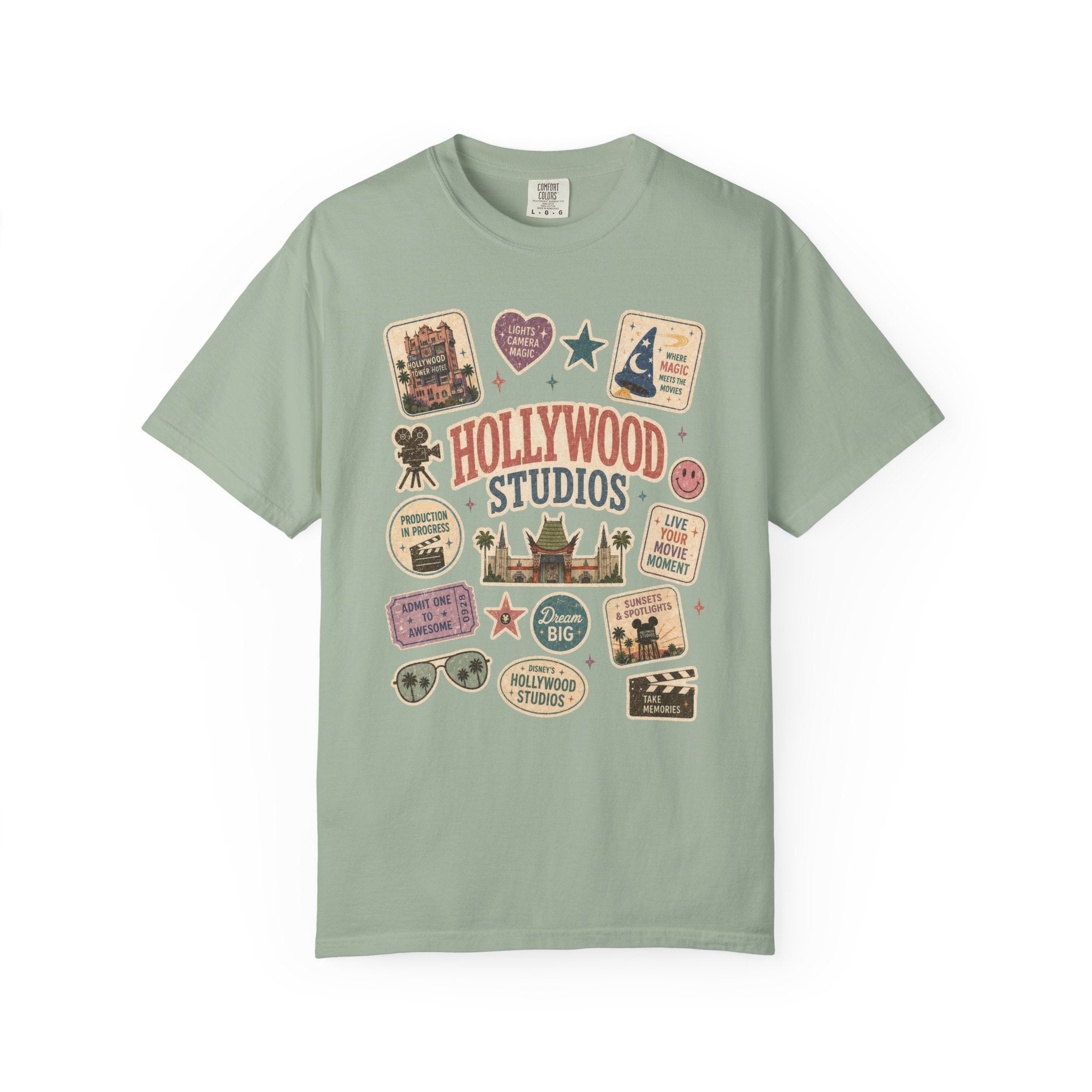 Hollywood Sticker Patch T-Shirt