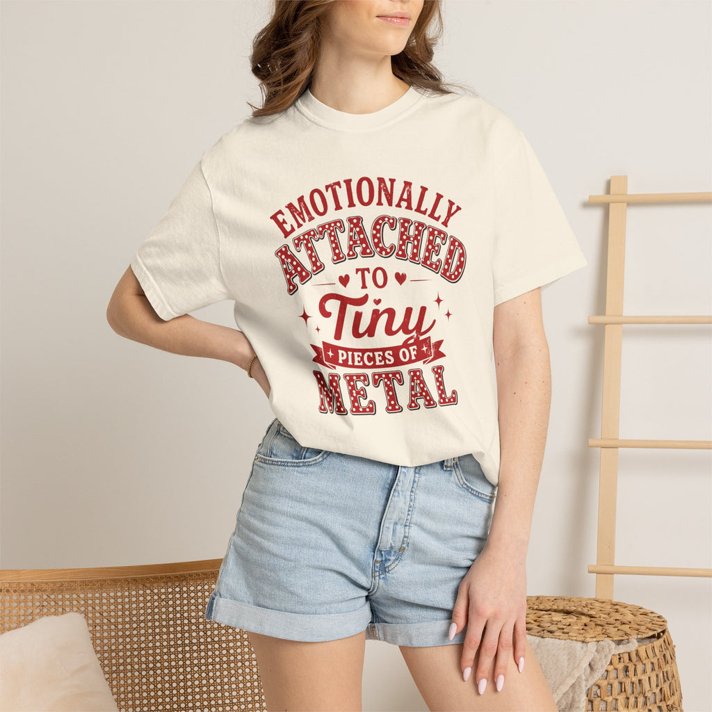 Red Polka Dot Emotionally Attached to Tiny Pieces of Metal T-Shirt