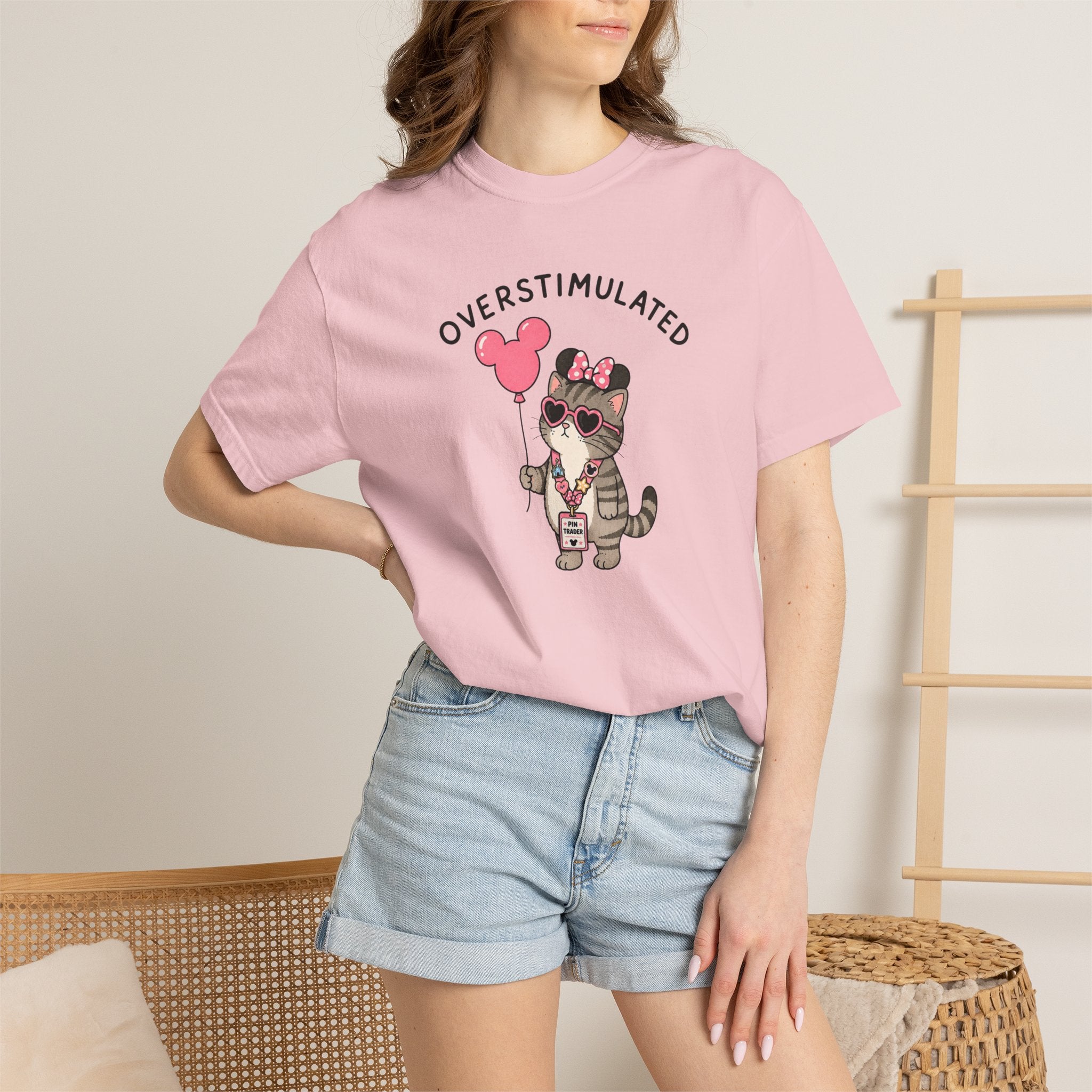 Overstimulated Pin Trading Cat T-Shirt