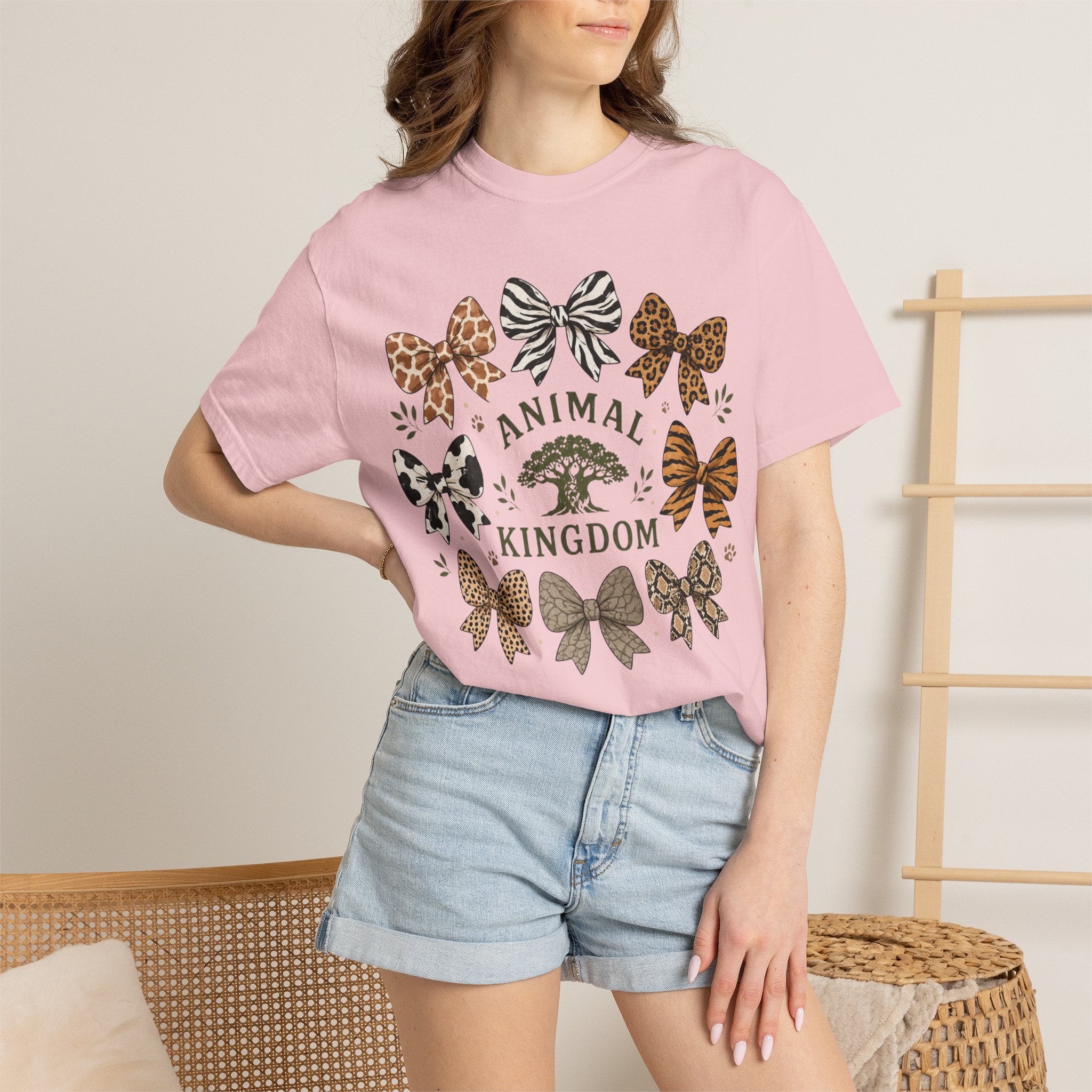 Animal Print Bow T-Shirt