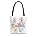 Pin Trader Tote Bag Pastel Ribbon Pins Design