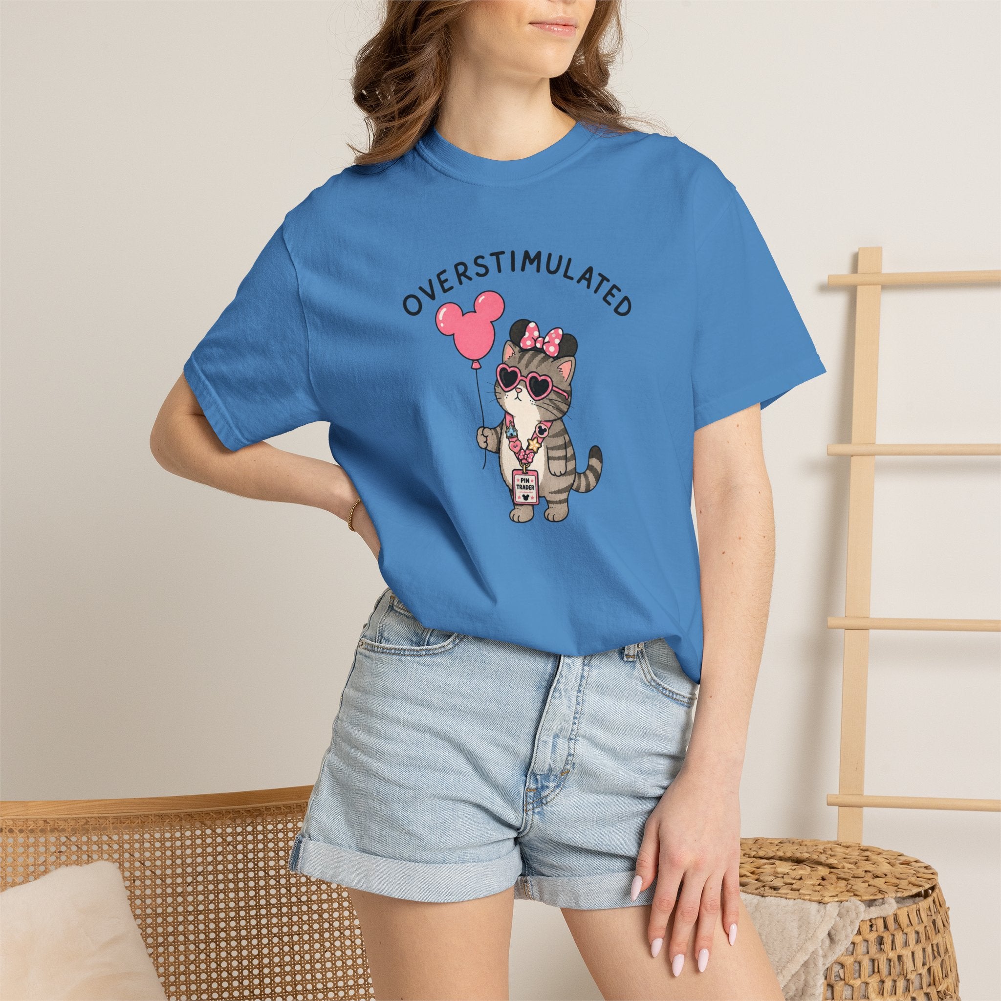 Overstimulated Pin Trading Cat T-Shirt