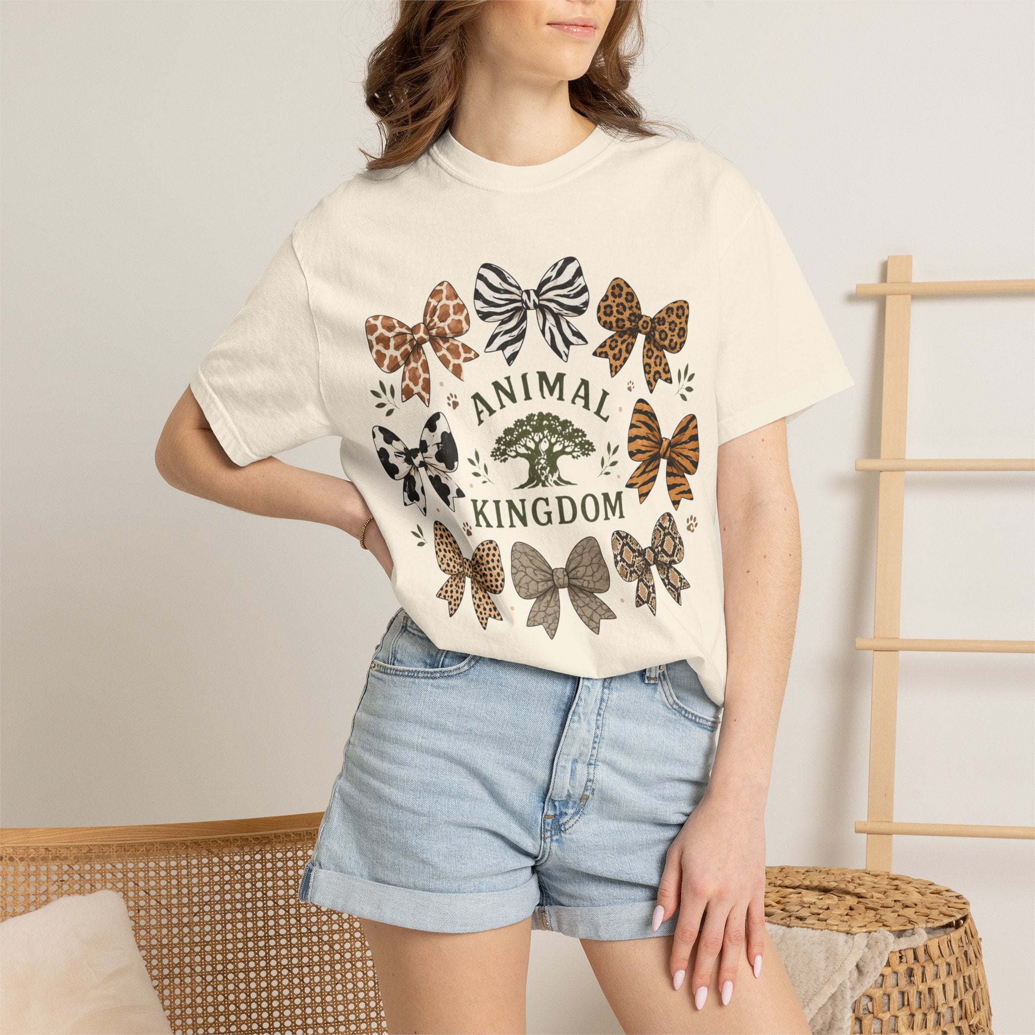 Animal Print Bow T-Shirt