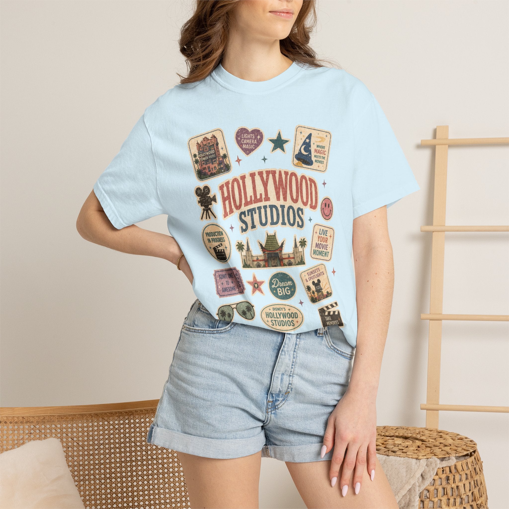 Hollywood Sticker Patch T-Shirt