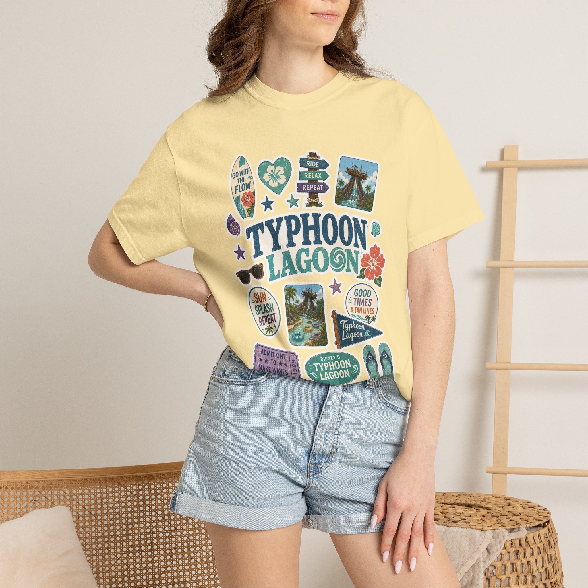 Typhoon Sticker Patch T-Shirt