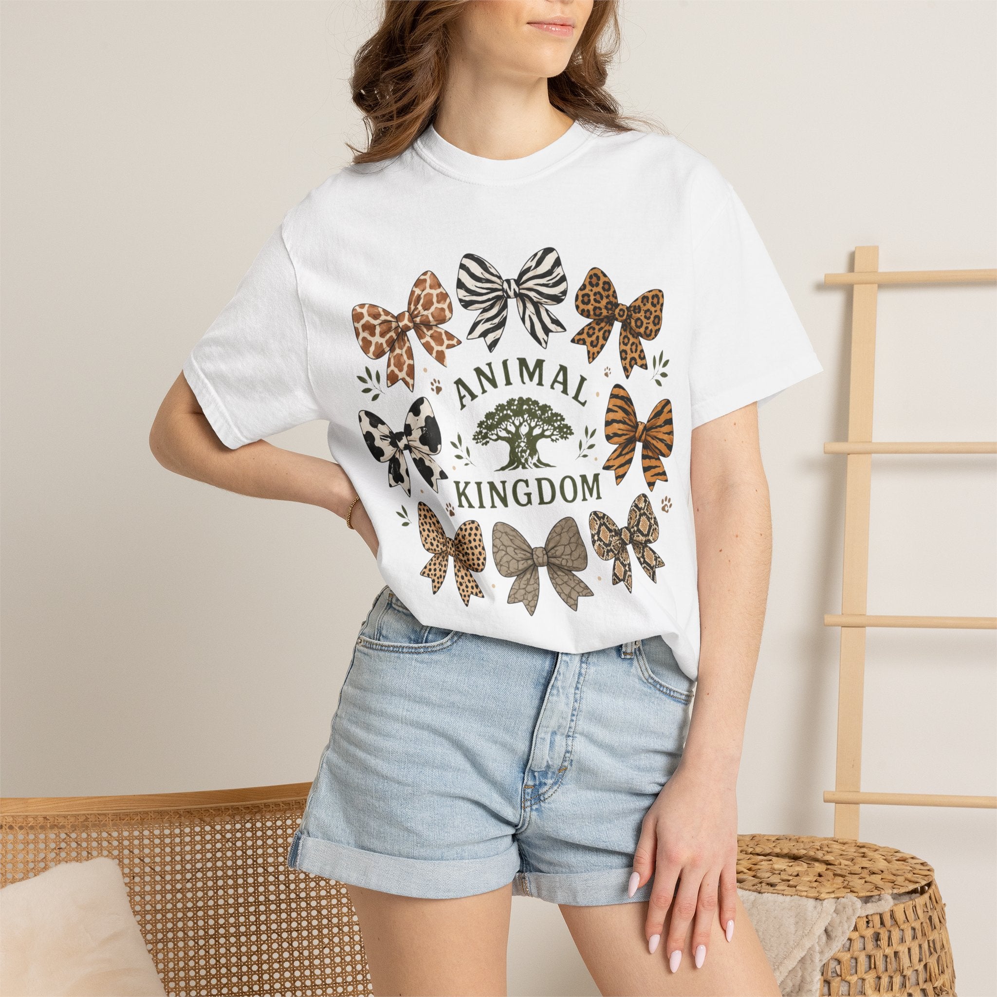 Animal Print Bow T-Shirt