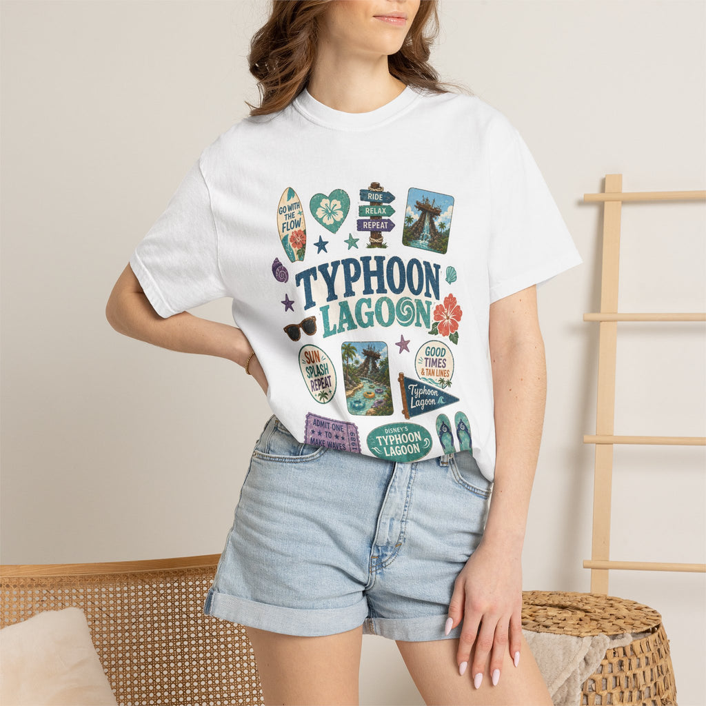 Typhoon Sticker Patch T-Shirt