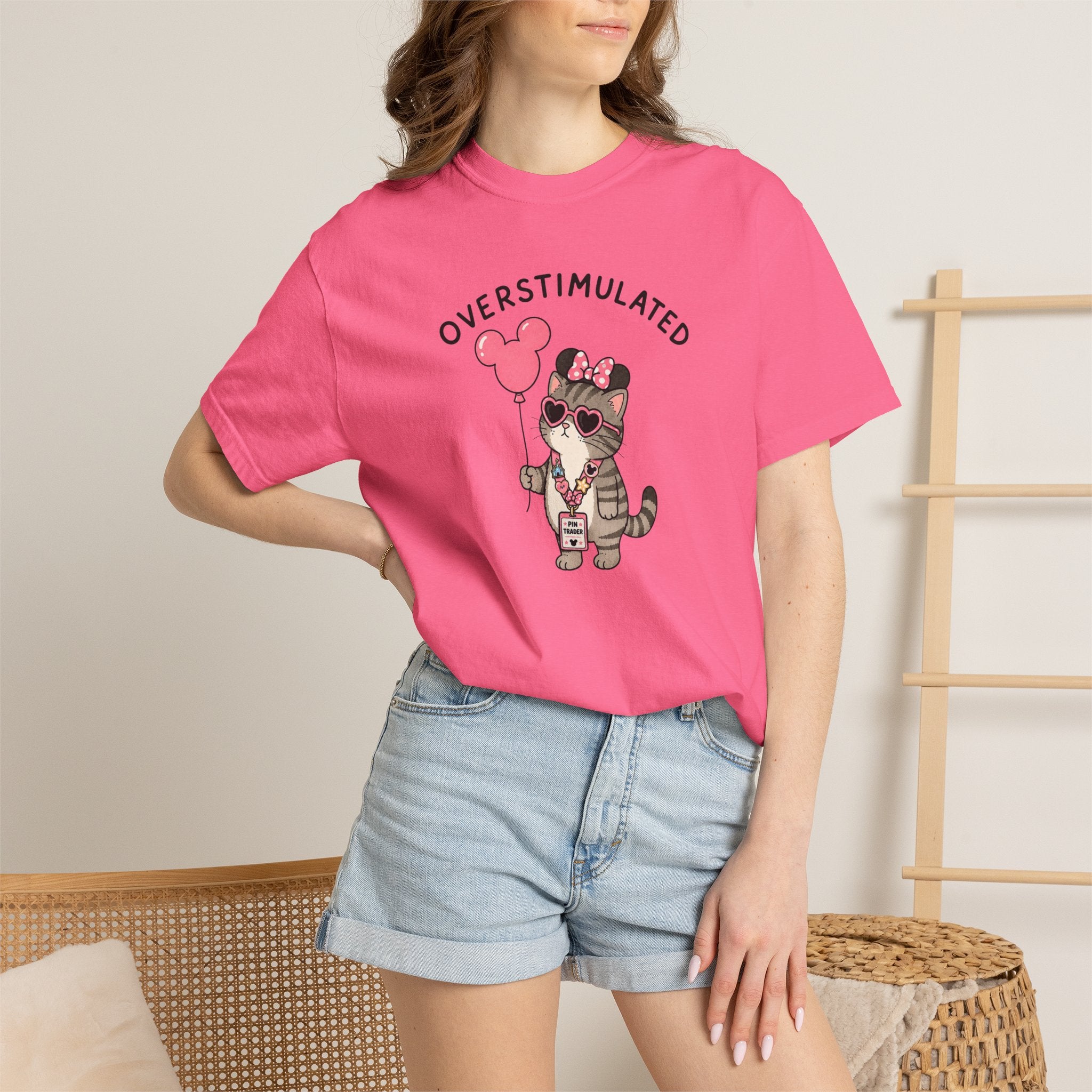 Overstimulated Pin Trading Cat T-Shirt