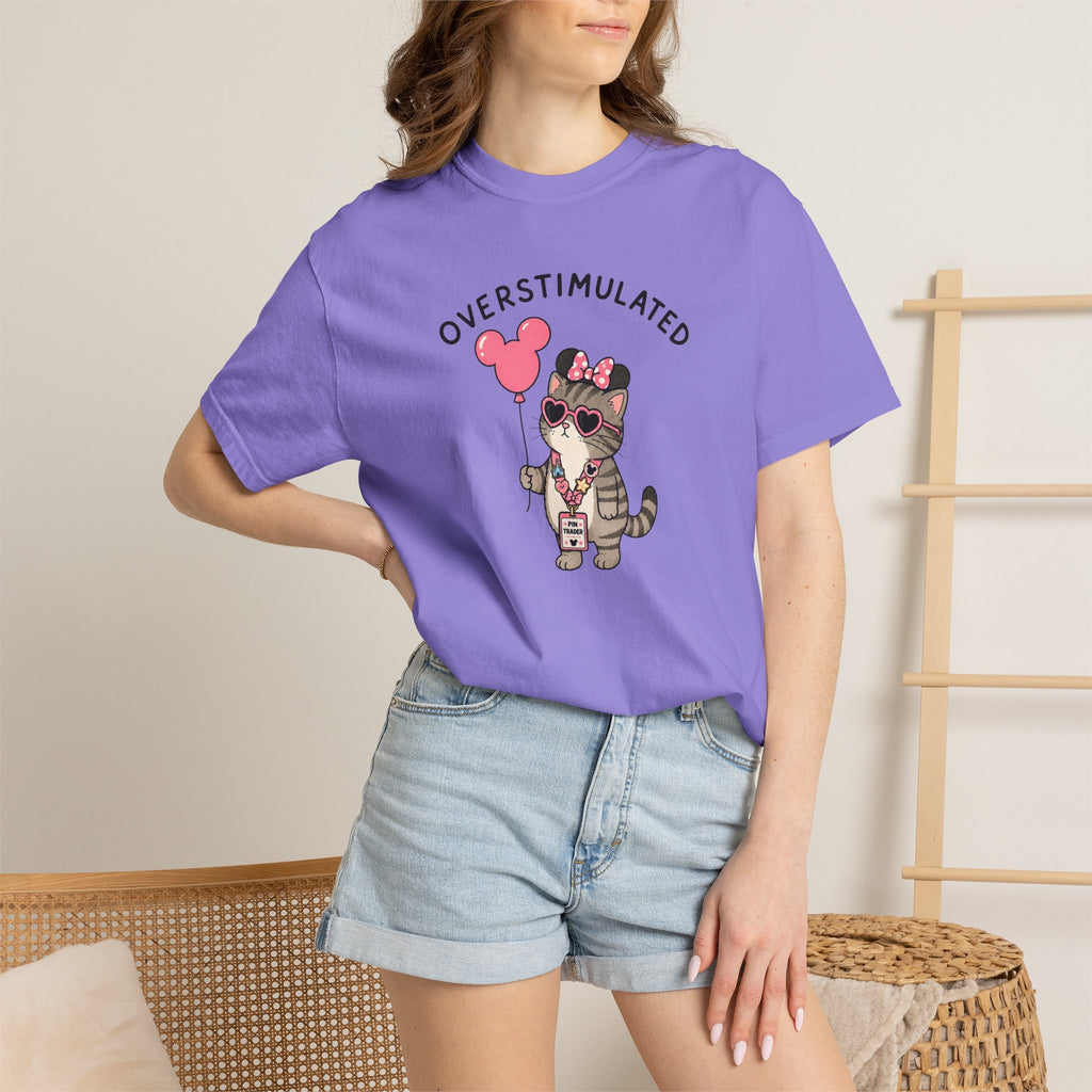 Overstimulated Pin Trading Cat T-Shirt