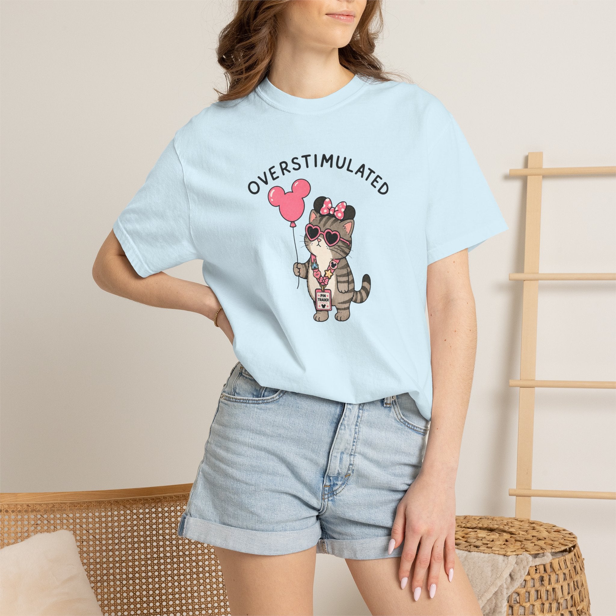 Overstimulated Pin Trading Cat T-Shirt