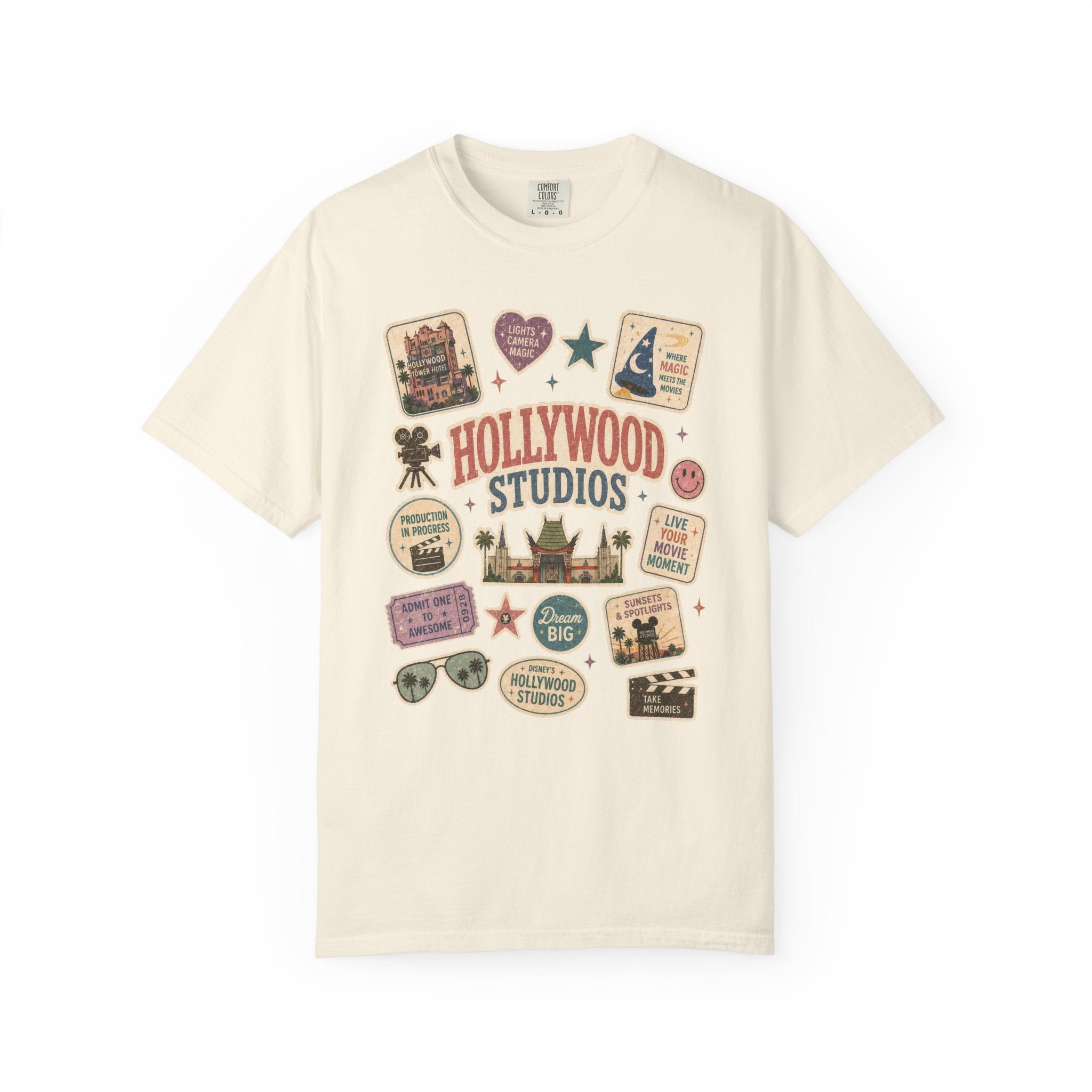 Hollywood Sticker Patch T-Shirt