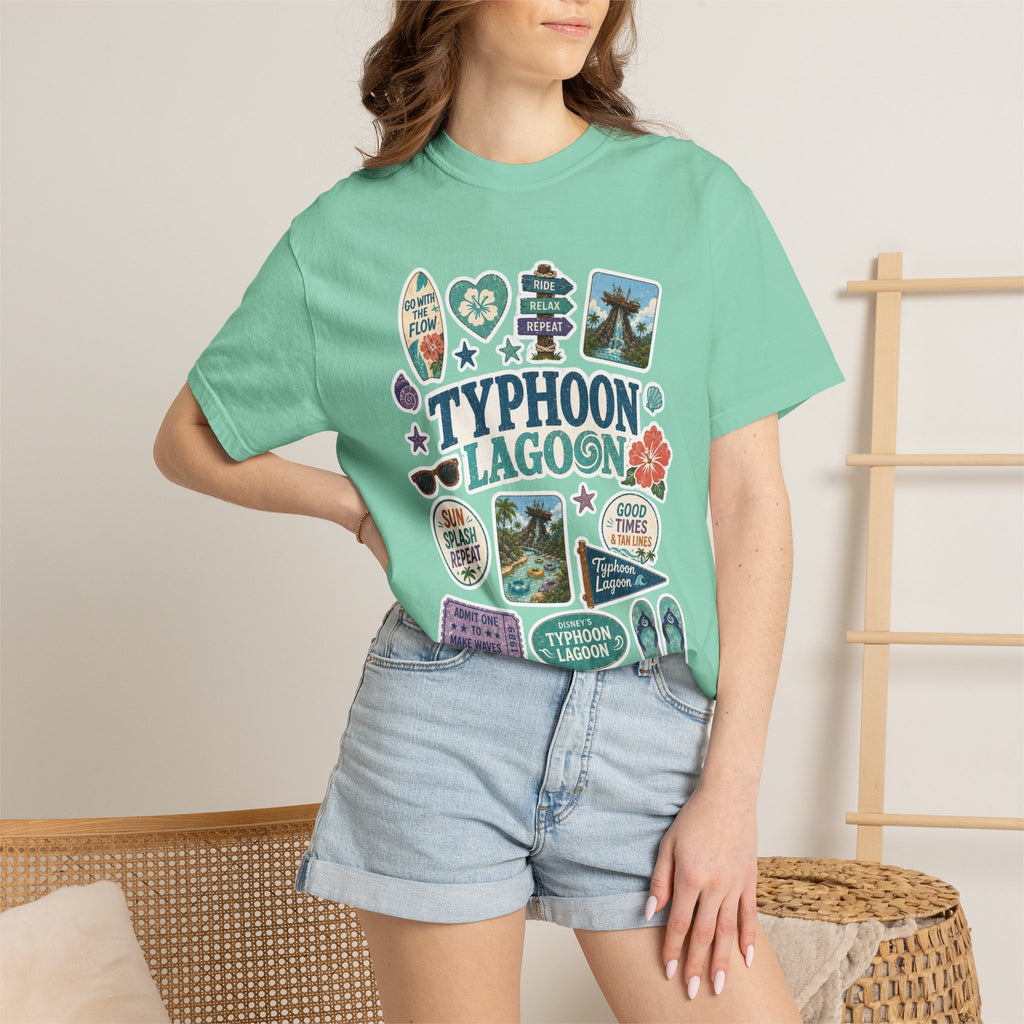 Typhoon Sticker Patch T-Shirt