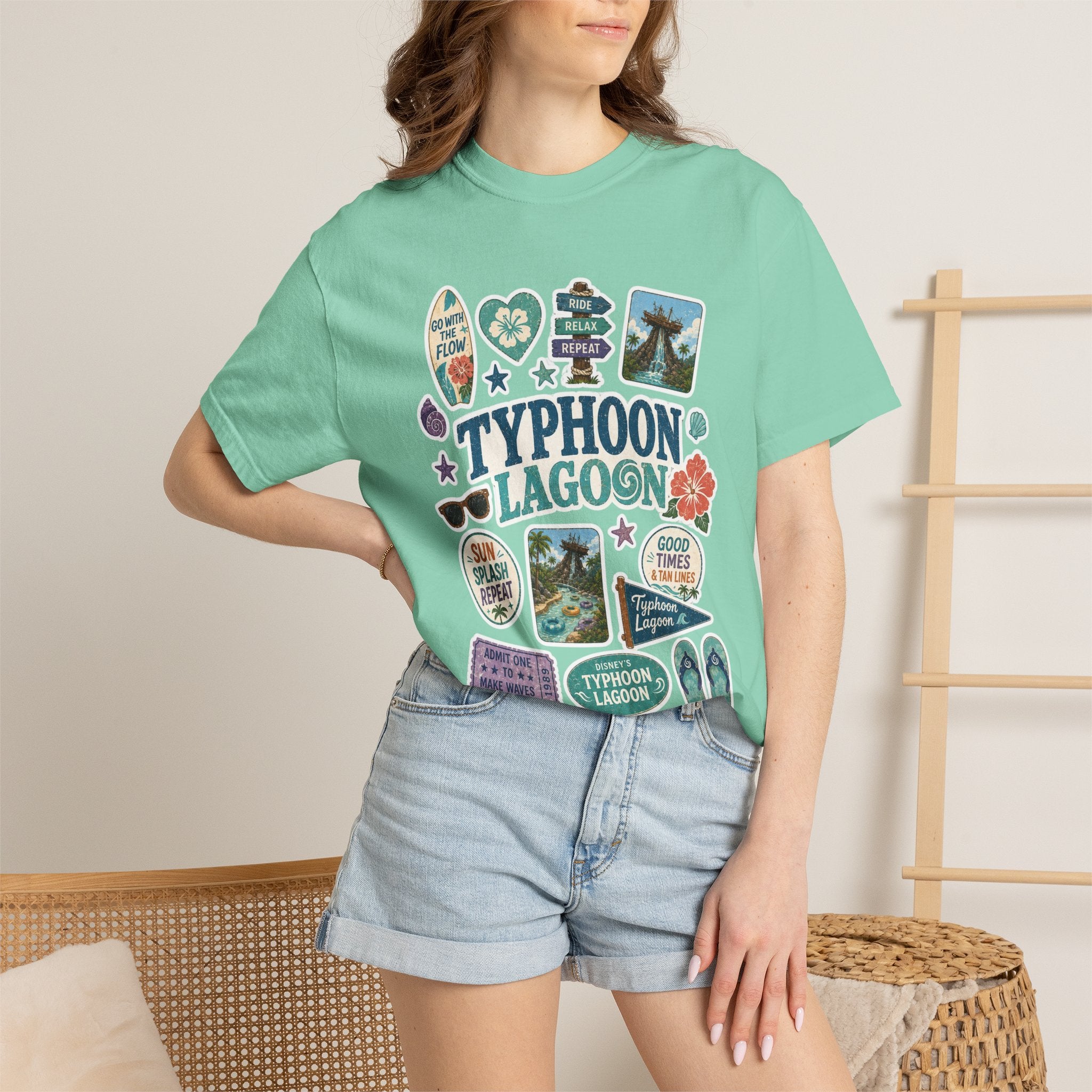 Typhoon Sticker Patch T-Shirt
