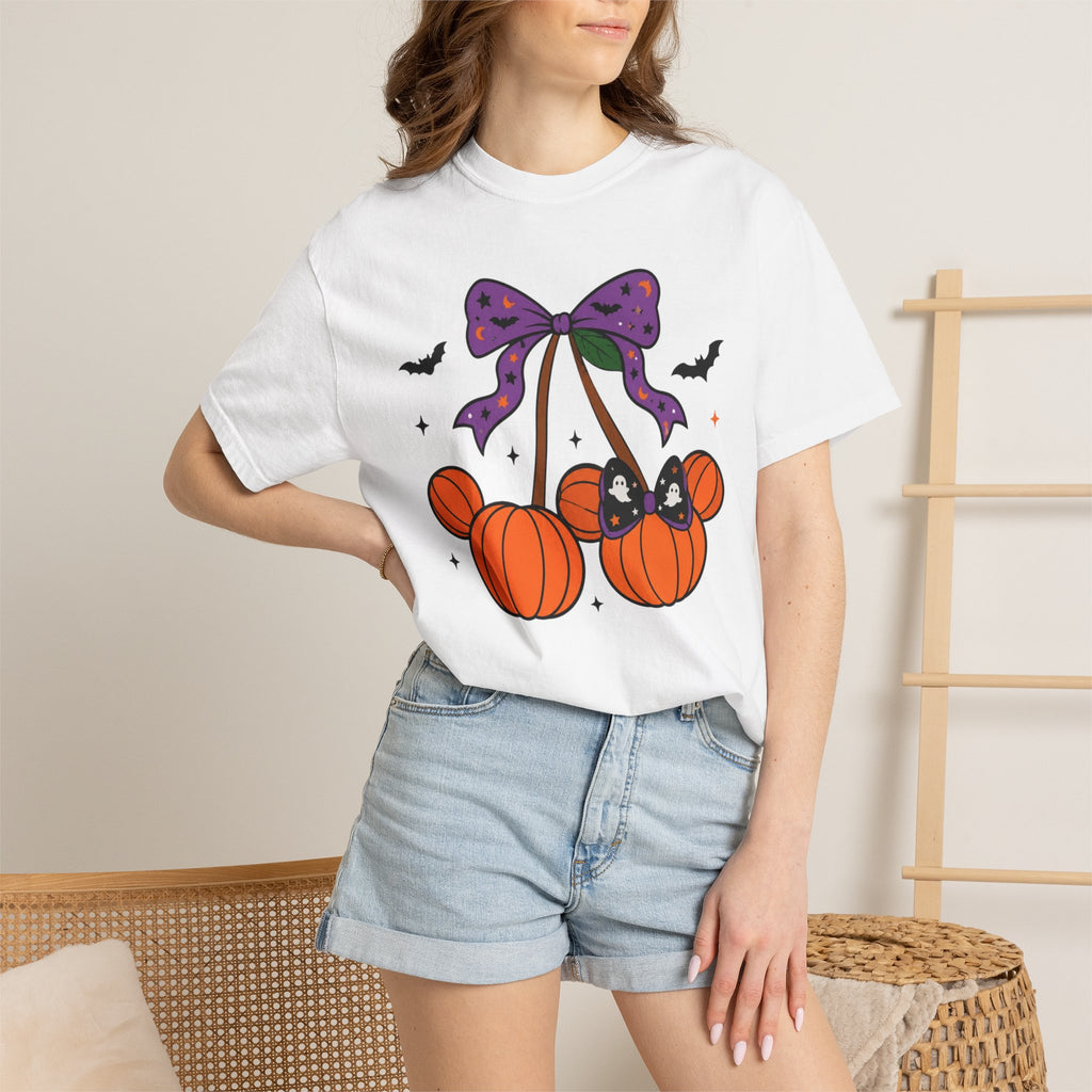 Halloween Pumpkin Bow T‑Shirt
