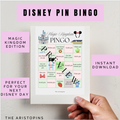 Magic Kingdom Pin Trading Bingo | Disney Pin Game Printable | Disney Scavenger Hunt | Disney World Game